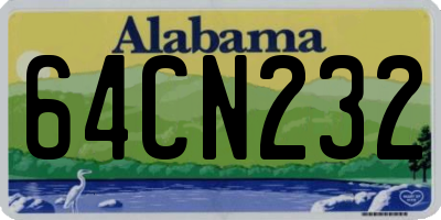 AL license plate 64CN232