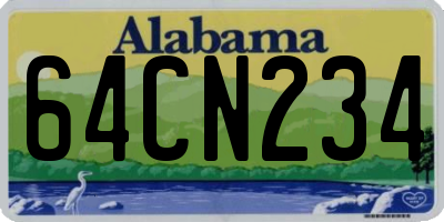 AL license plate 64CN234