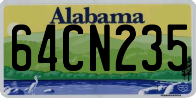 AL license plate 64CN235