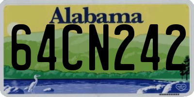AL license plate 64CN242
