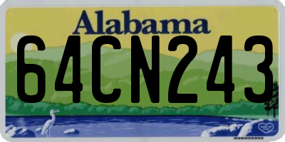 AL license plate 64CN243
