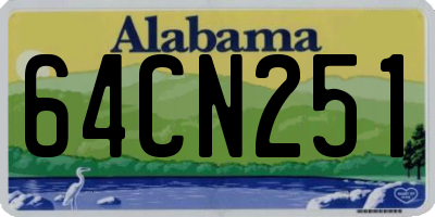 AL license plate 64CN251
