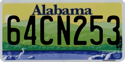AL license plate 64CN253