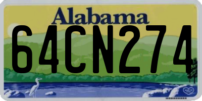 AL license plate 64CN274