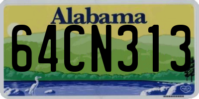 AL license plate 64CN313