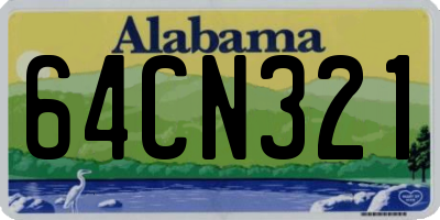 AL license plate 64CN321