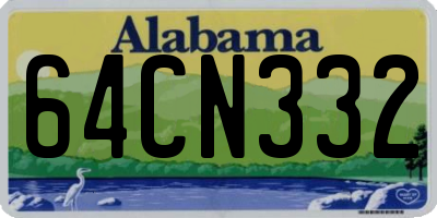 AL license plate 64CN332