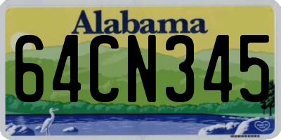 AL license plate 64CN345