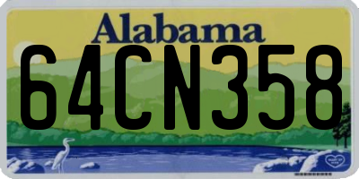 AL license plate 64CN358