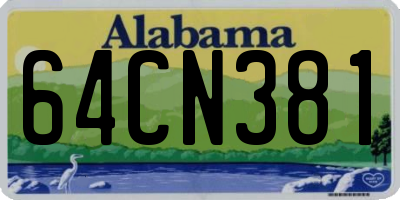 AL license plate 64CN381