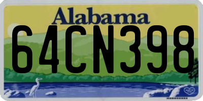 AL license plate 64CN398