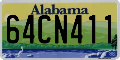 AL license plate 64CN411