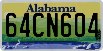 AL license plate 64CN604