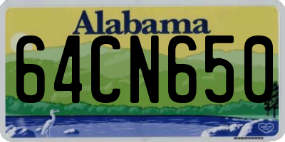AL license plate 64CN650