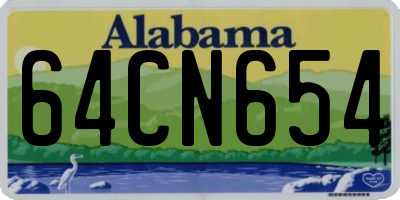 AL license plate 64CN654