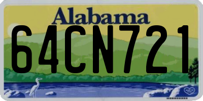 AL license plate 64CN721