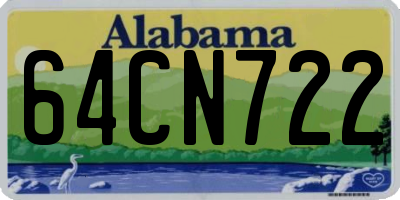 AL license plate 64CN722