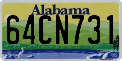 AL license plate 64CN731