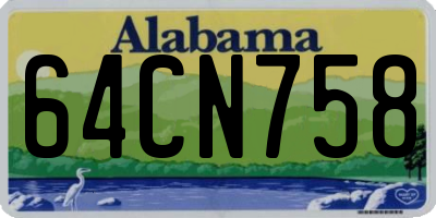 AL license plate 64CN758