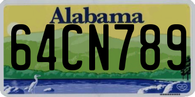 AL license plate 64CN789