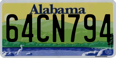 AL license plate 64CN794
