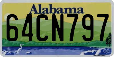 AL license plate 64CN797