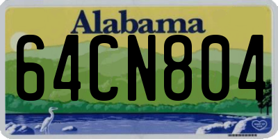 AL license plate 64CN804