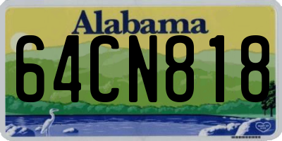 AL license plate 64CN818