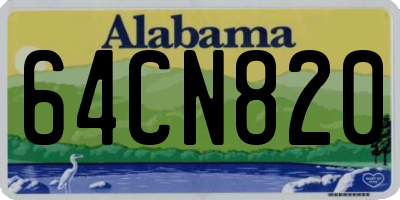 AL license plate 64CN820