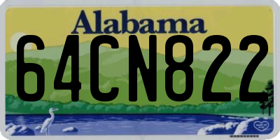 AL license plate 64CN822