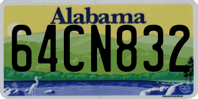 AL license plate 64CN832