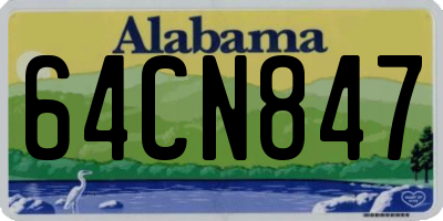AL license plate 64CN847