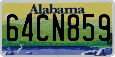 AL license plate 64CN859