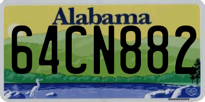 AL license plate 64CN882