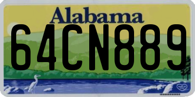 AL license plate 64CN889