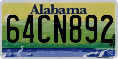AL license plate 64CN892