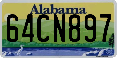 AL license plate 64CN897