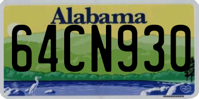 AL license plate 64CN930