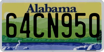 AL license plate 64CN950