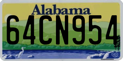 AL license plate 64CN954