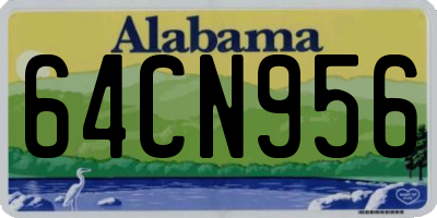 AL license plate 64CN956