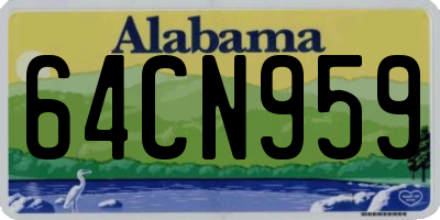 AL license plate 64CN959