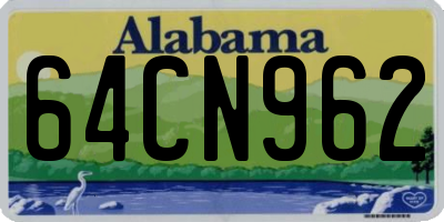 AL license plate 64CN962