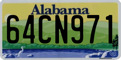 AL license plate 64CN971