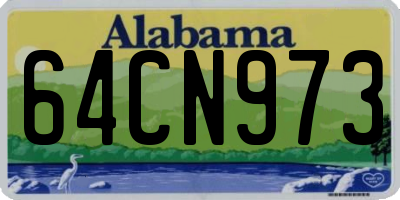 AL license plate 64CN973