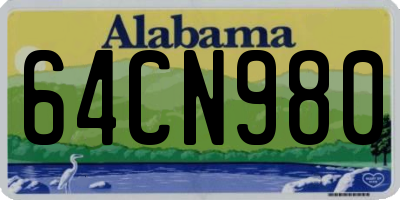 AL license plate 64CN980