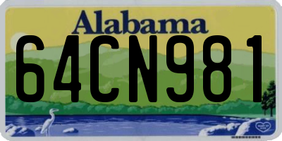 AL license plate 64CN981