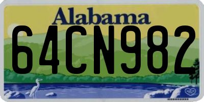 AL license plate 64CN982