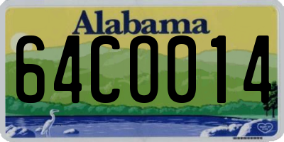 AL license plate 64CO014