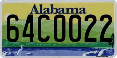 AL license plate 64CO022